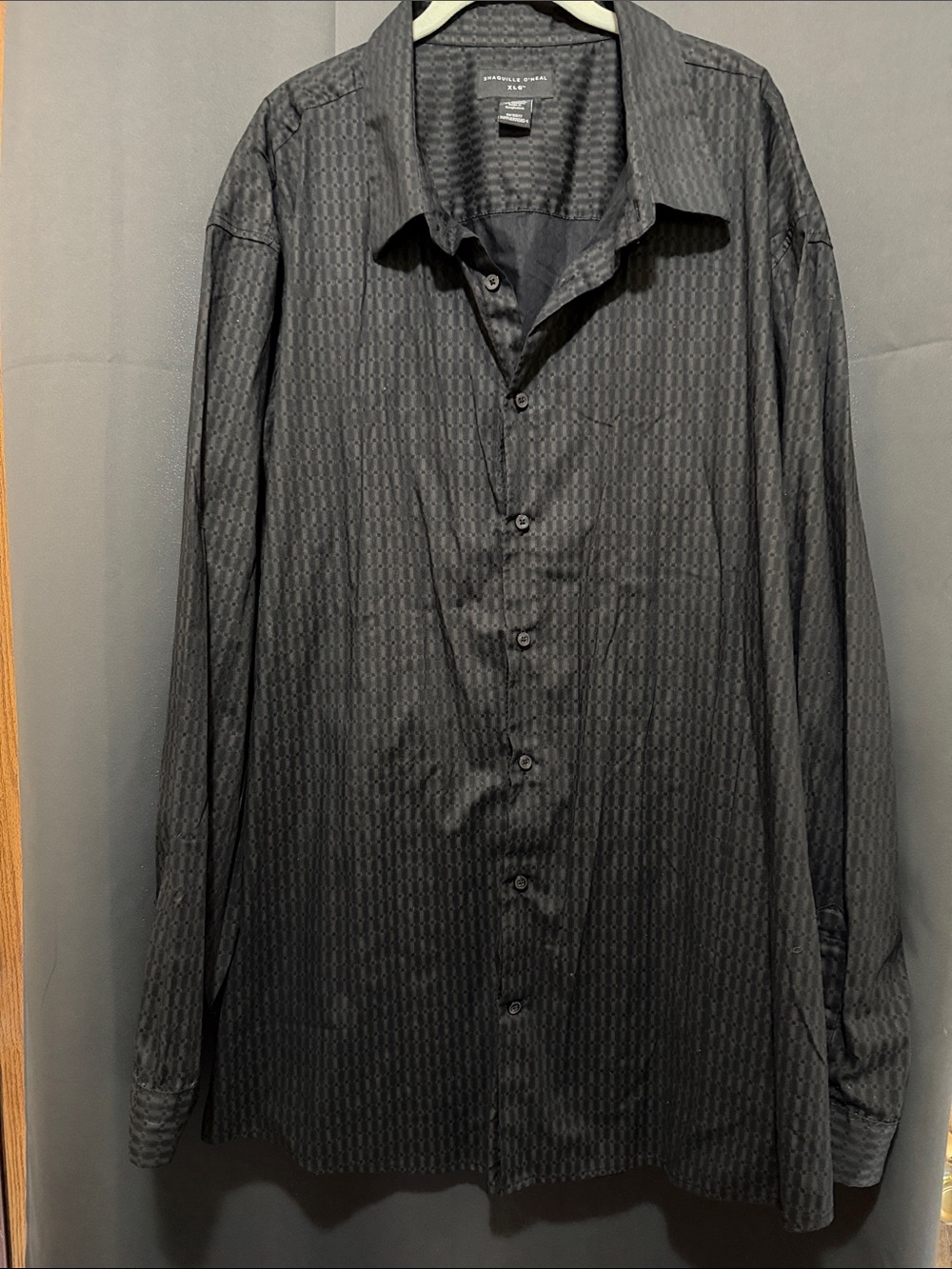 Shaquille O’Neal Long Sleeve Black Dress Shirt